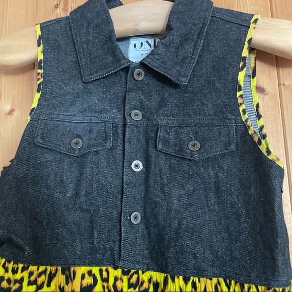 One by One Teaspoon Denim/ Leopard Dress - Picture 2 of 6